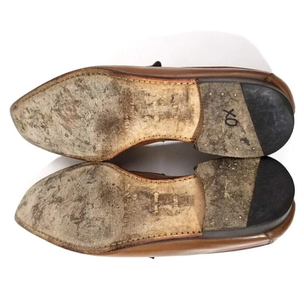 MEZLAN Ginza Calfskin Leather Classic Penny Loafer Dress Shoes Brown Old Money